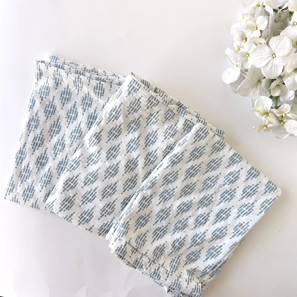 3/$20 Deal 3 Piece Blue & White print Pillowcase Set